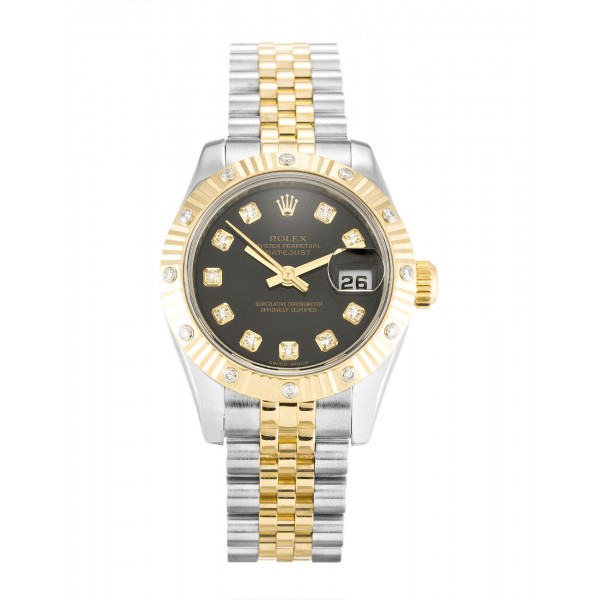 UK Steel & Yellow Gold set with Diamonds Rolex Datejust Lady 179313-26 MM