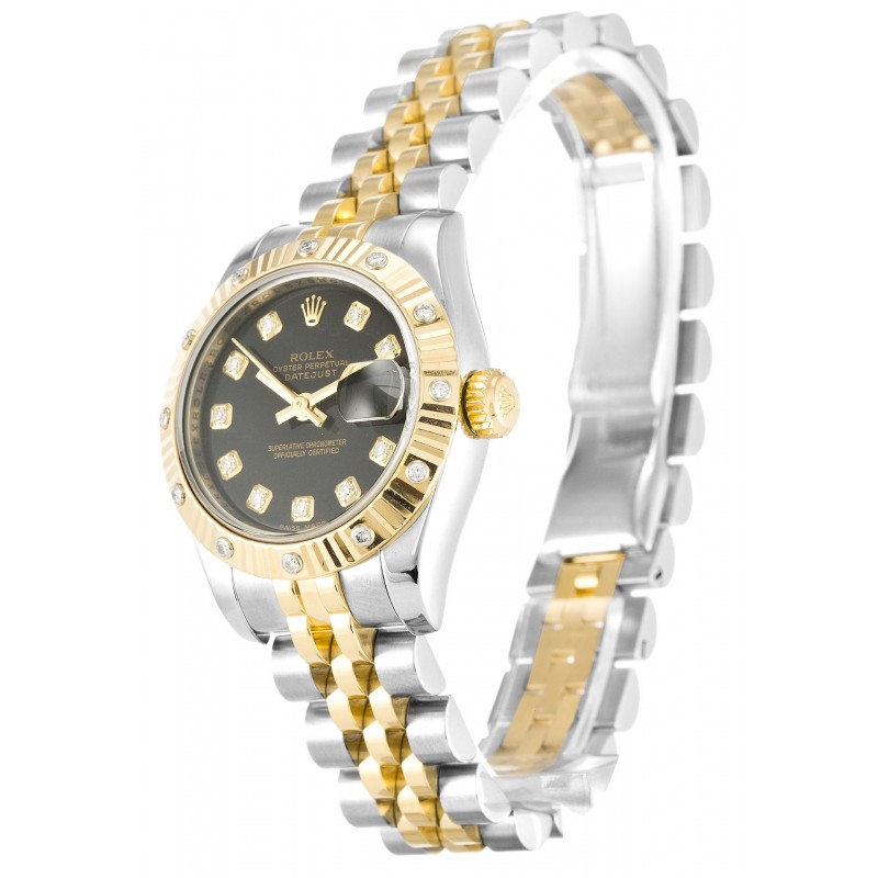 UK Steel & Yellow Gold set with Diamonds Rolex Datejust Lady 179313-26 MM