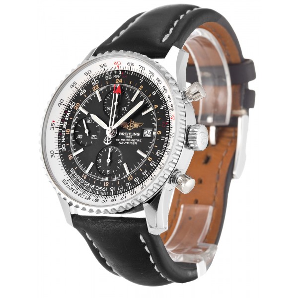 UK Steel Breitling Navitimer World A24322-46 MM