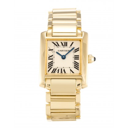 UK Yellow Gold Cartier Tank Francaise W50002N2-25 MM