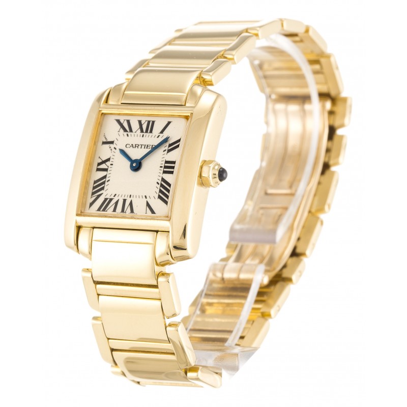 UK Yellow Gold Cartier Tank Francaise W50002N2-25 MM