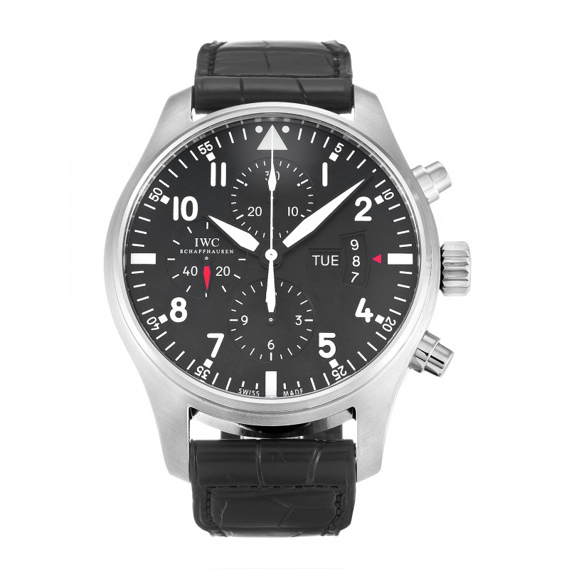 UK Steel IWC Pilots Chrono IW377701-43 MM