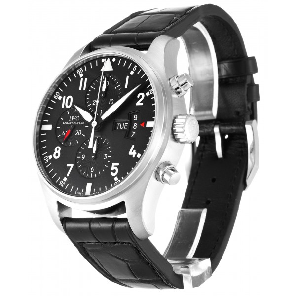 UK Steel IWC Pilots Chrono IW377701-43 MM