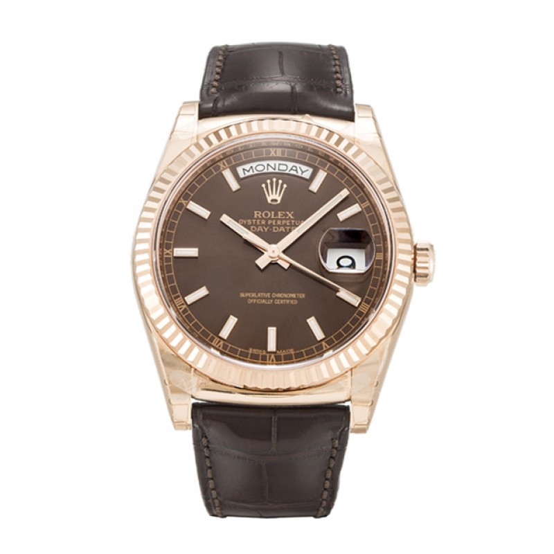 UK Rose Gold Rolex Day-Date 118135-36 MM