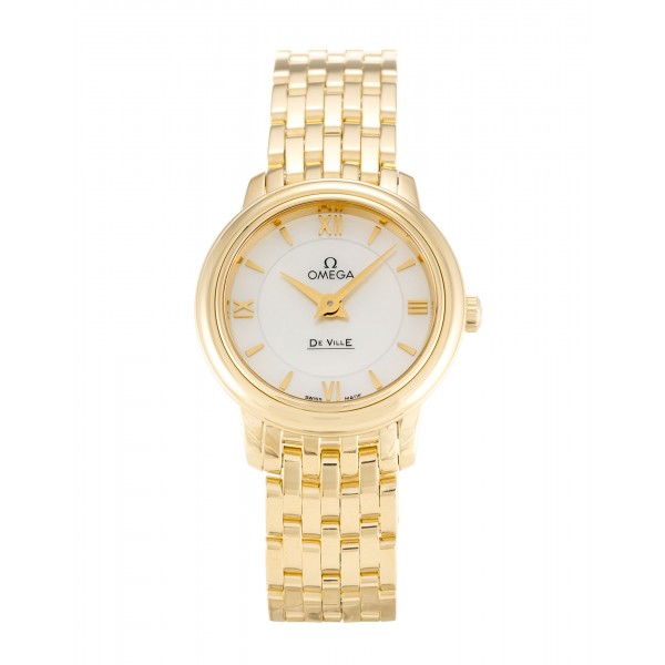 UK Yellow Gold Omega De Ville Prestige 424.50.24.60.05.001-23 MM