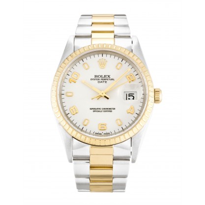 UK Yellow Gold Rolex Oyster Perpetual Date 15223-34 MM