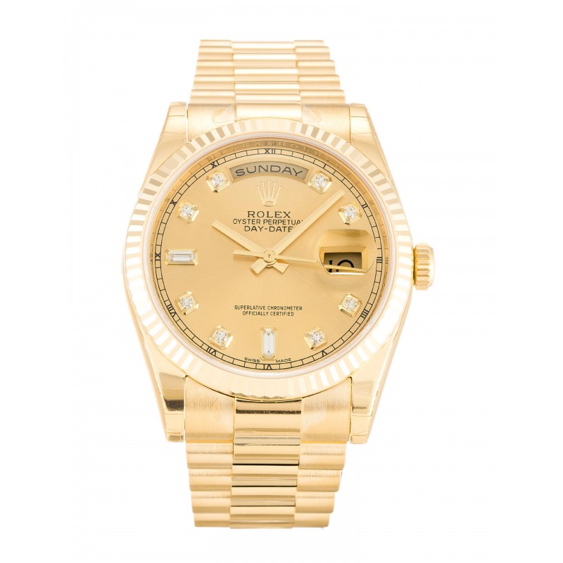 UK Yellow Gold Rolex Day-Date 118238-36 MM