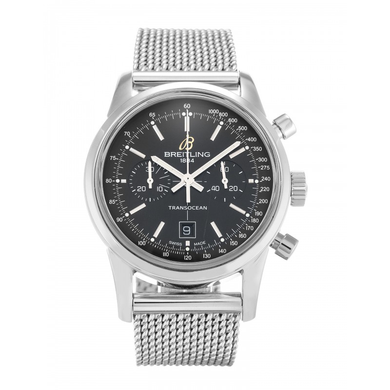 UK Steel Breitling Transocean Chronograph A41310-38 MM