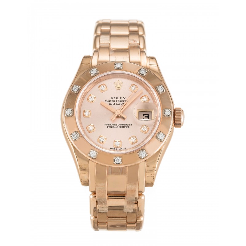 UK Rose Gold set with Diamonds Rolex Pearlmaster 80315-29 MM