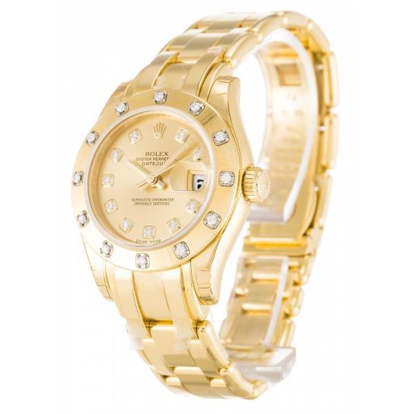 UK Yellow Gold set with Diamonds Rolex Pearlmaster 80318-29 MM