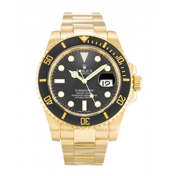 UK Yellow Gold Rolex Submariner 116618 LN-40 MM