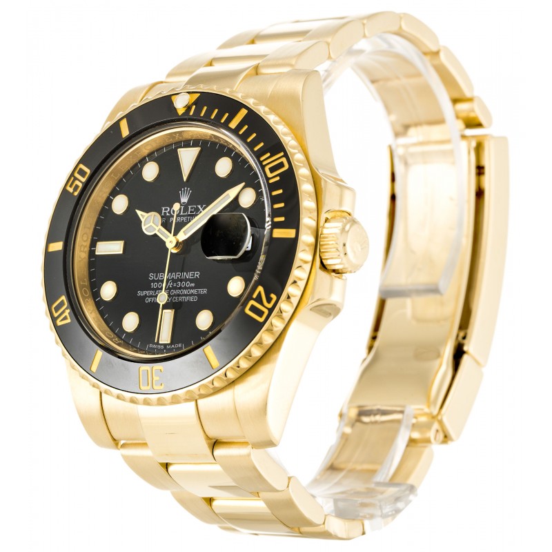 UK Yellow Gold Rolex Submariner 116618 LN-40 MM