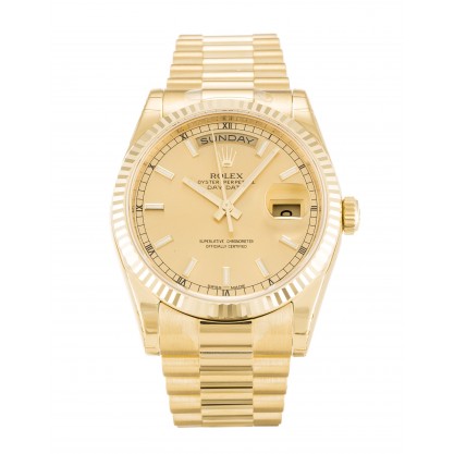 UK Yellow Gold Rolex Day-Date 118238-36 MM