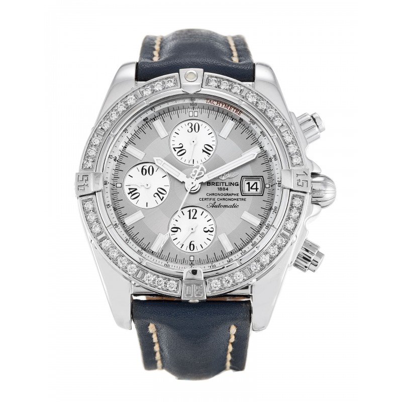 UK Steel set with Diamonds Breitling Chronomat Evolution A13356-43.7 MM