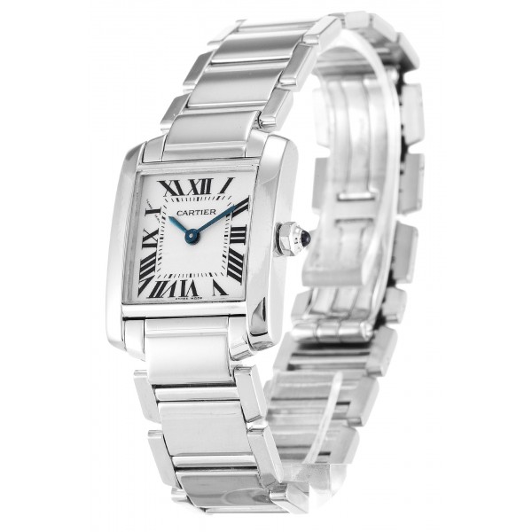 UK White Gold Cartier Tank Francaise W50012S3-25 MM