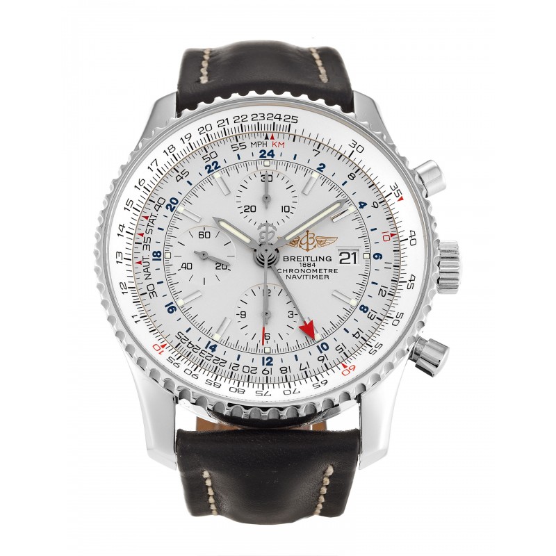 UK Steel Breitling Navitimer World A24322-46 MM