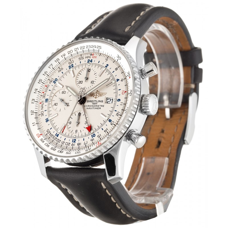 UK Steel Breitling Navitimer World A24322-46 MM