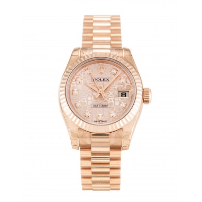 UK Pink Gold Rolex Datejust Lady 179175-26 MM