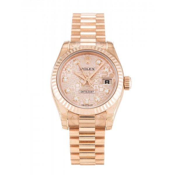 UK Pink Gold Rolex Datejust Lady 179175-26 MM