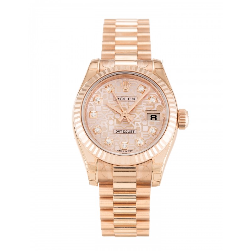 UK Pink Gold Rolex Datejust Lady 179175-26 MM