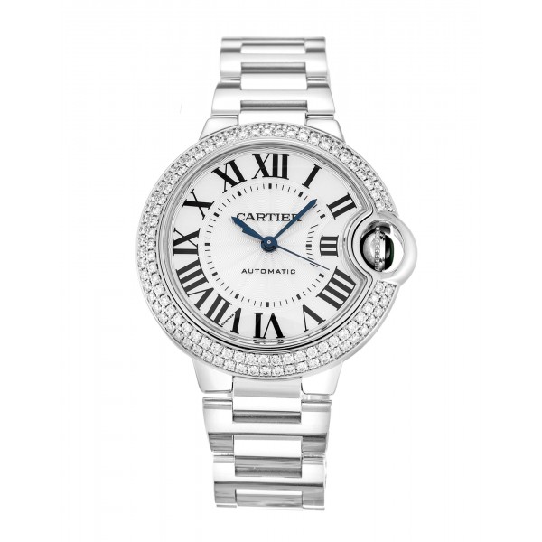 UK White Gold set with Diamonds Cartier Ballon Bleu WE902035-33 MM