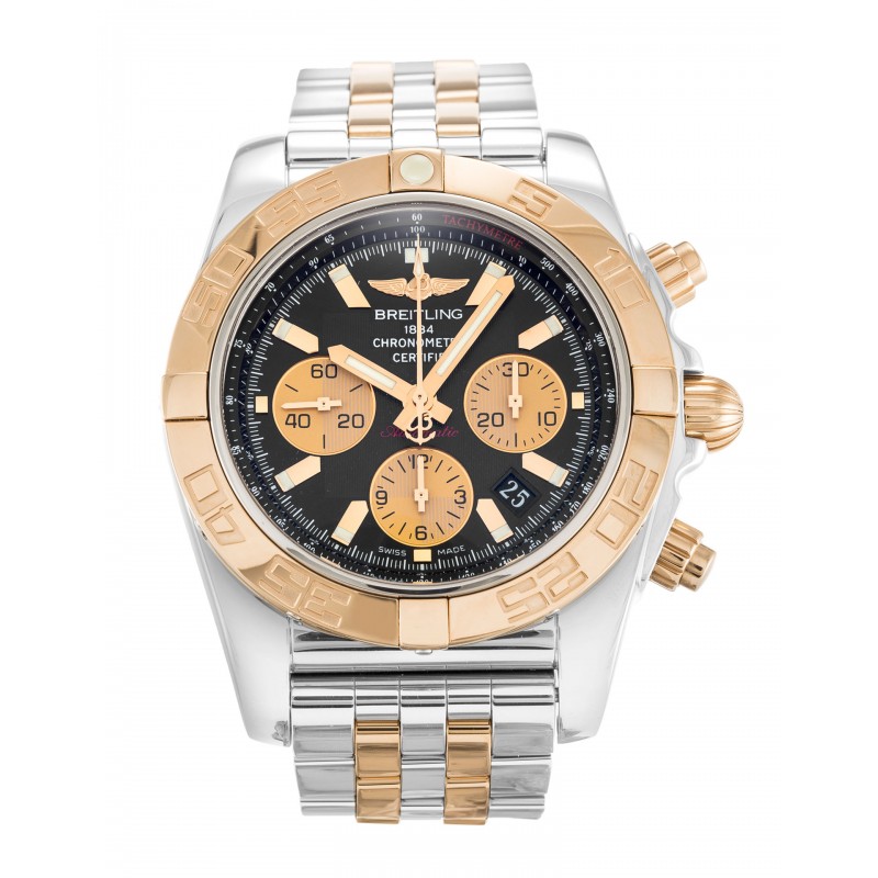 UK Steel & Rose Gold Breitling Chronomat 44 CB0110-43.5 MM