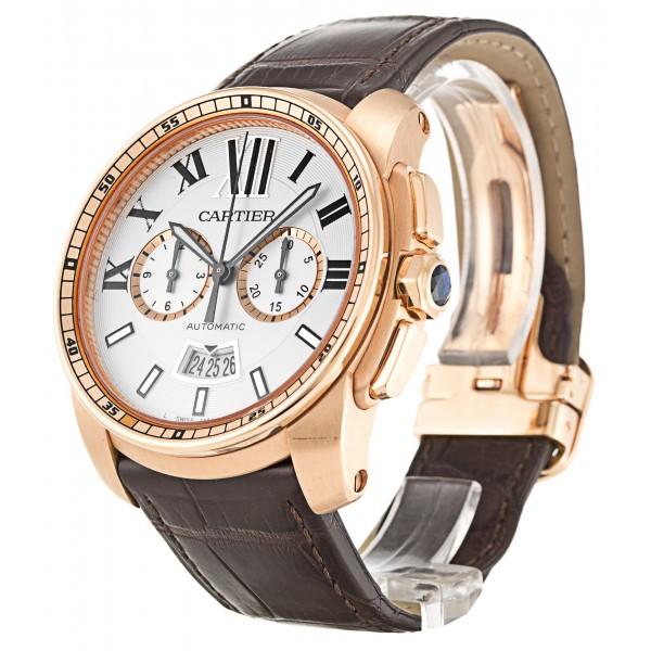 UK Rose Gold Cartier Calibre de Cartier W7100044-42 MM