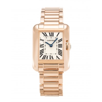 UK Rose Gold Cartier Tank Anglaise W5310013-23 MM