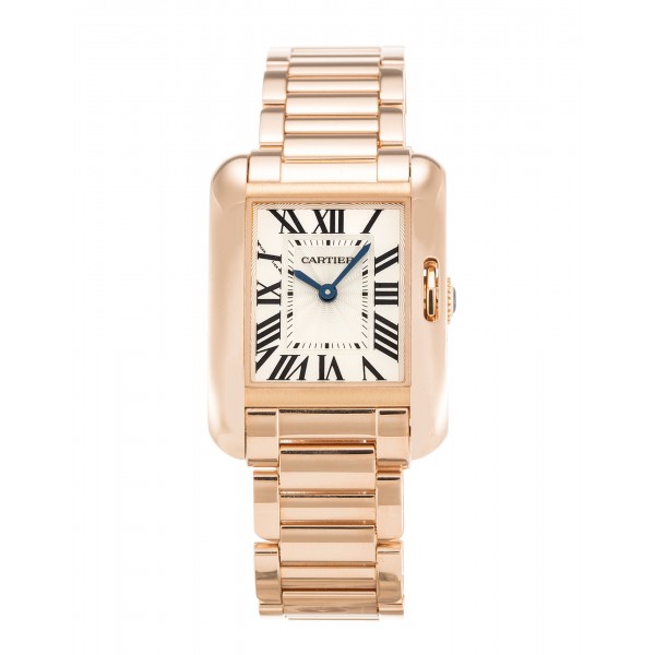 UK Rose Gold Cartier Tank Anglaise W5310013-23 MM