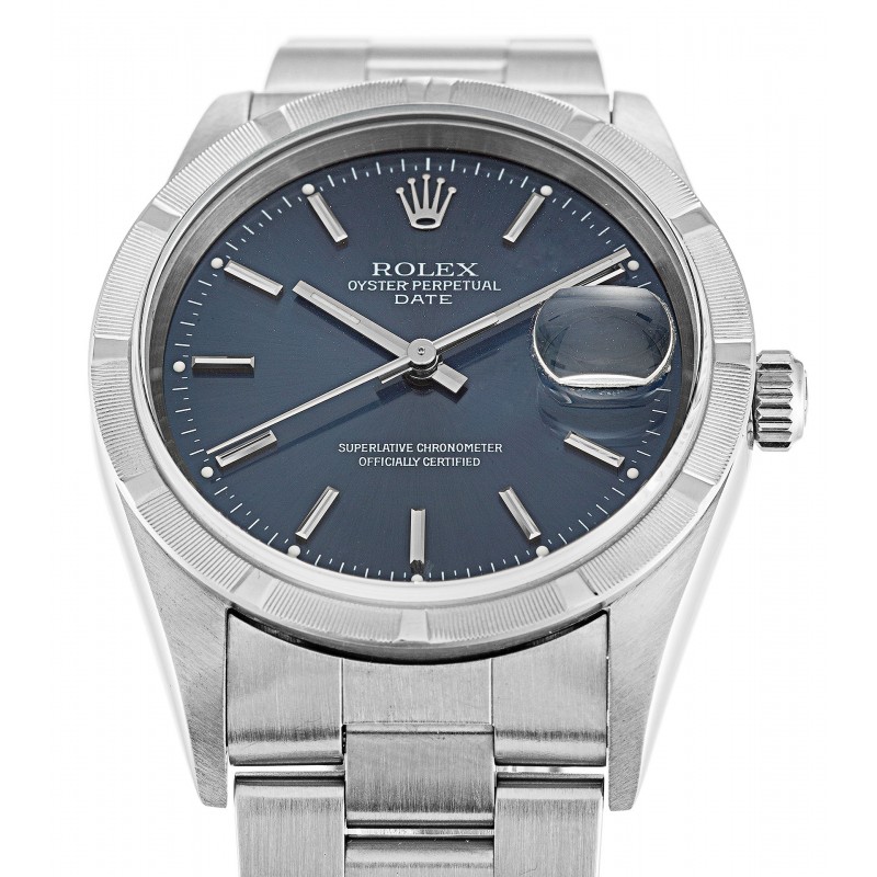 UK Steel Rolex Oyster Perpetual Date 15210-34 MM