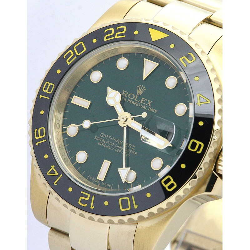 UK Yellow Gold Rolex GMT Master II 116718 LN-40 MM