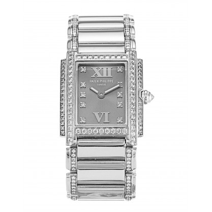 UK White Gold set with Diamonds Patek Philippe Twenty-4 4908/310G-22.8 MM