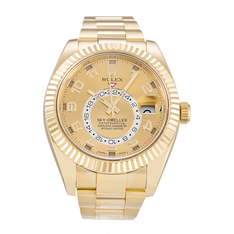 UK Yellow Gold Rolex Sky-Dweller 326938-42 MM