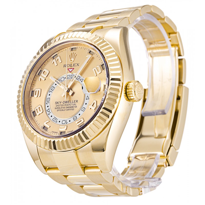 UK Yellow Gold Rolex Sky-Dweller 326938-42 MM