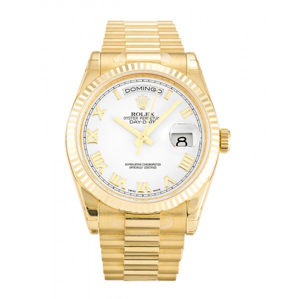 UK Yellow Gold Rolex Day-Date 118238-36 MM