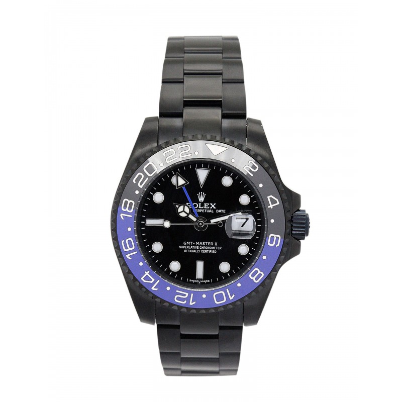 UK Black adn blue Steel Rolex GMT Master 16730-