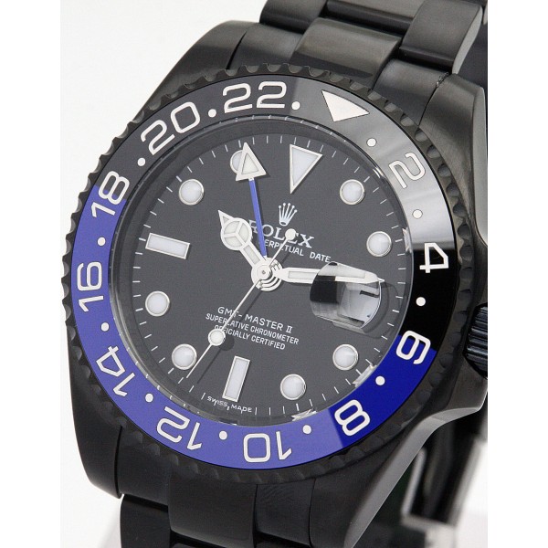 UK Black adn blue Steel Rolex GMT Master 16730-