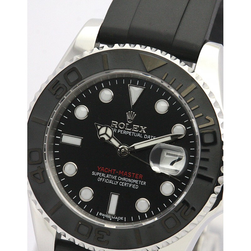 UK Black & Steel Rolex Yacht-Master-35 MM