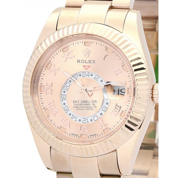 UK Rose Gold Rolex Sky-Dweller 326938-42 MM