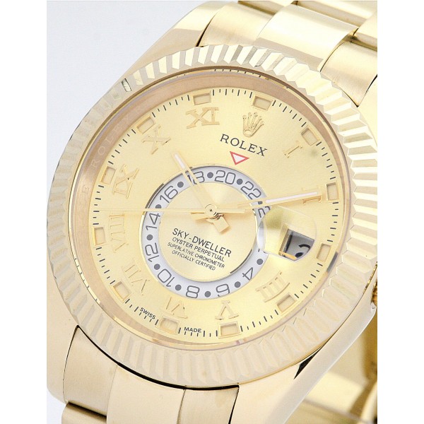 UK Yellow Gold Rolex Sky-Dweller 326938-42 MM