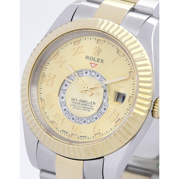 UK Yellow Gold Rolex Sky-Dweller 326938-42 MM