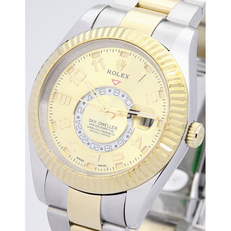 UK Yellow Gold Rolex Sky-Dweller 326938-42 MM