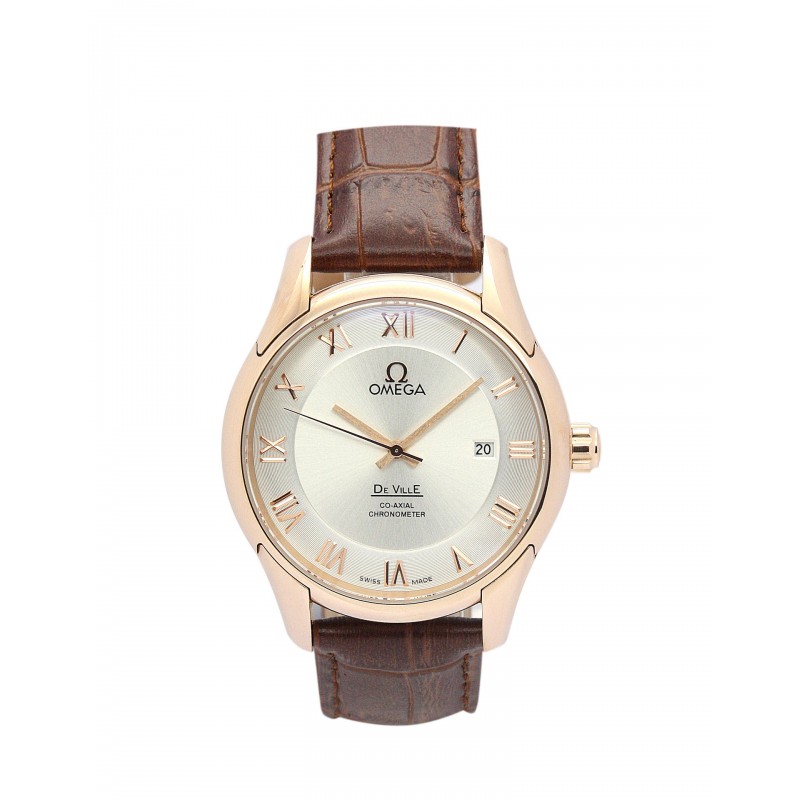 UK Rose gold Steel Omega De Ville Hour Vision-41 MM