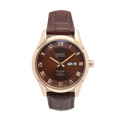 UK Rose gold Steel Omega De Ville Hour Vision-41 MM