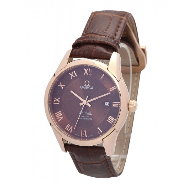 UK Rose gold Steel Omega De Ville Hour Vision-41 MM