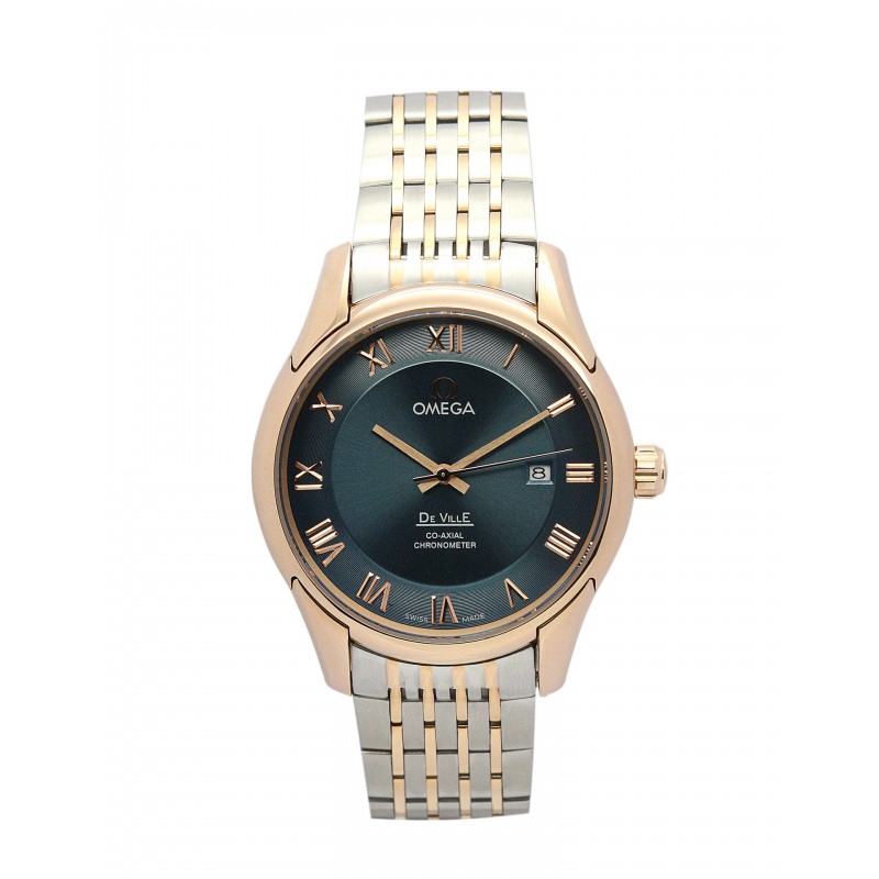 UK Rose Gold Steel Omega De Ville Hour Vision-41 MM