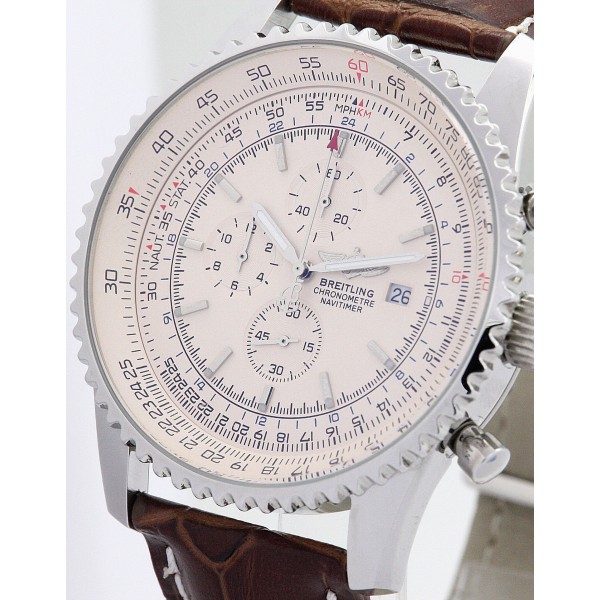 UK Steel Breitling Navitimer World A24322-46 MM