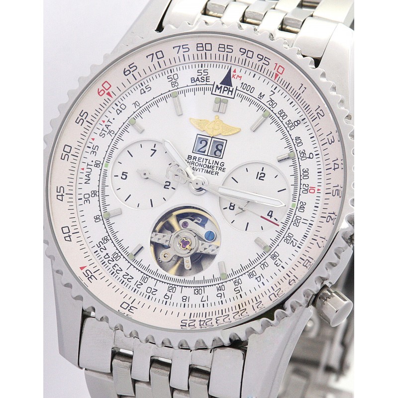 UK Steel Breitling Navitimer World A24322-46 MM